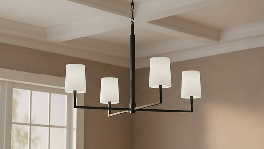 Andrew 4 Light Chandelier 36", Aged Iron
