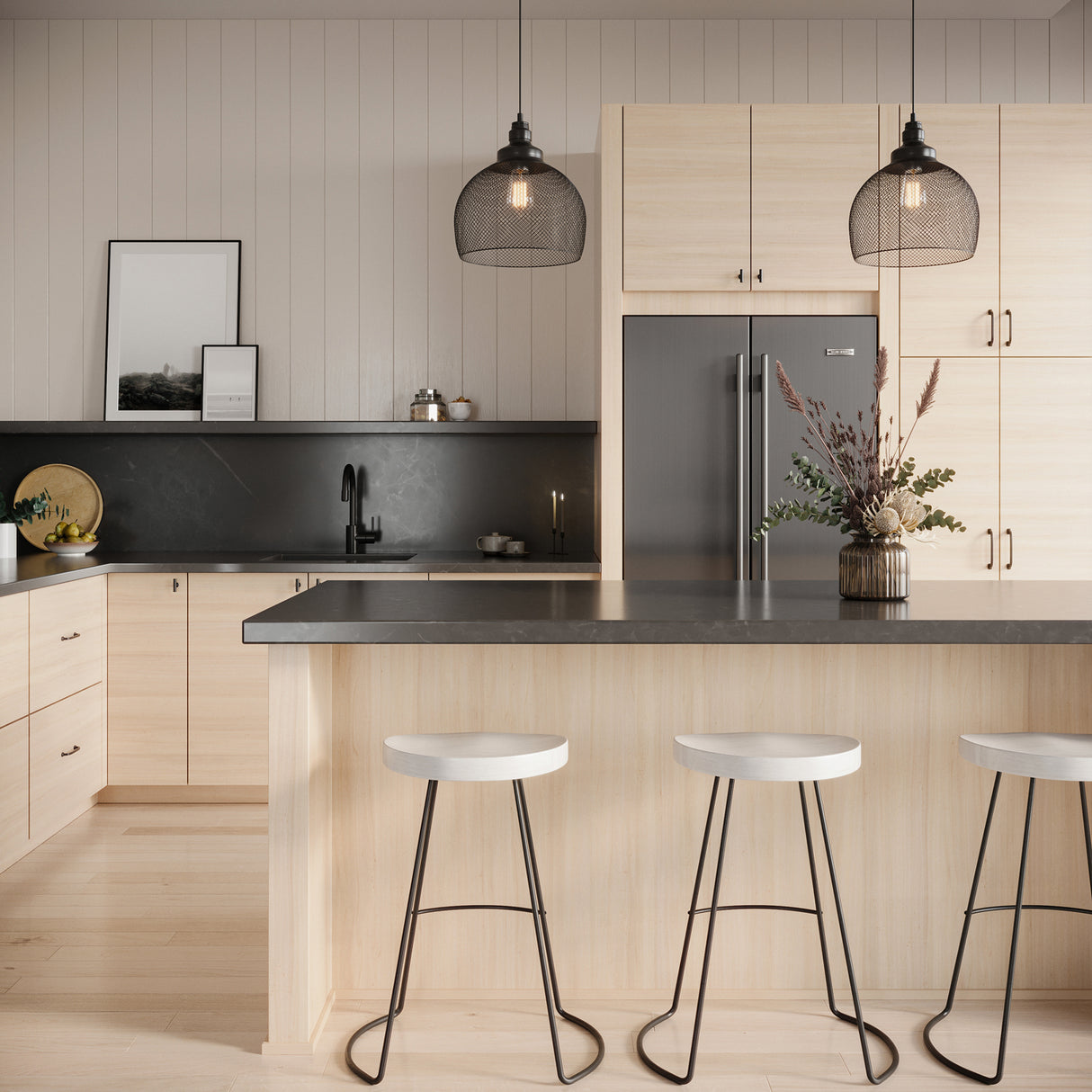 Open Box Bergen Bell Pendant, Matte Black