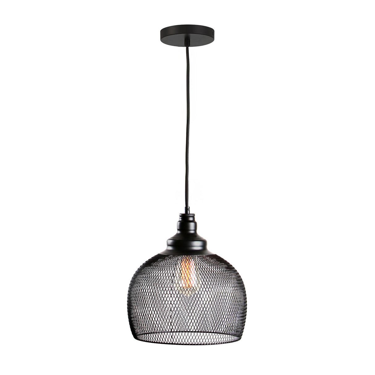 Bergen Bell Pendant 10", Matte Black