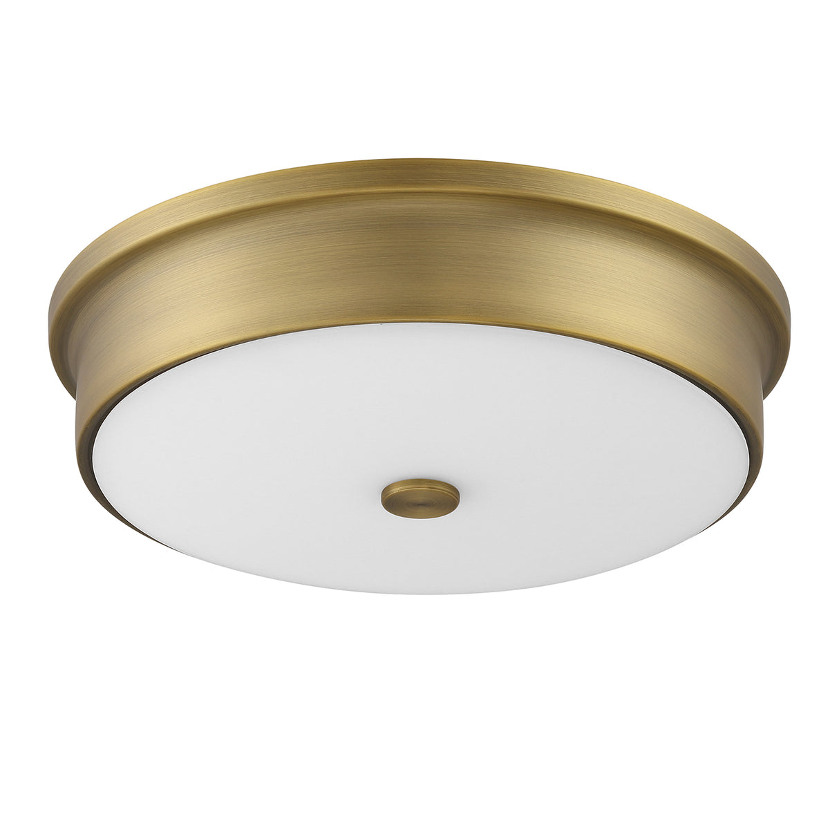 Open Box Abbey 12" LED Flush Mount, Aged Brass