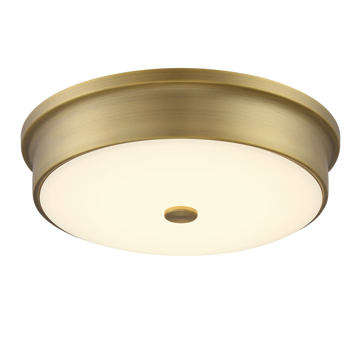 Open Box Abbey 12" LED Flush Mount, Aged Brass