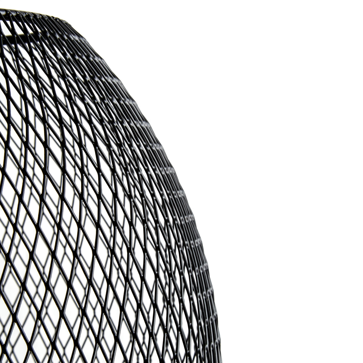 Close-up detail of Black wire mesh design of Bergen Pendant