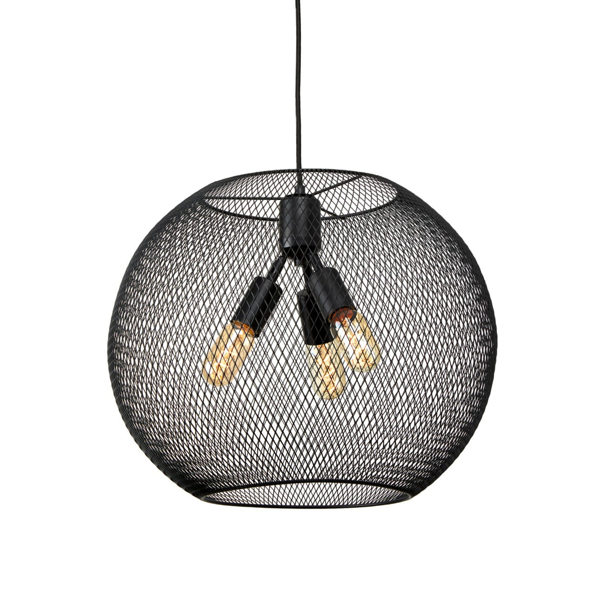 Bergen Globe Pendant 20", Matte Black
