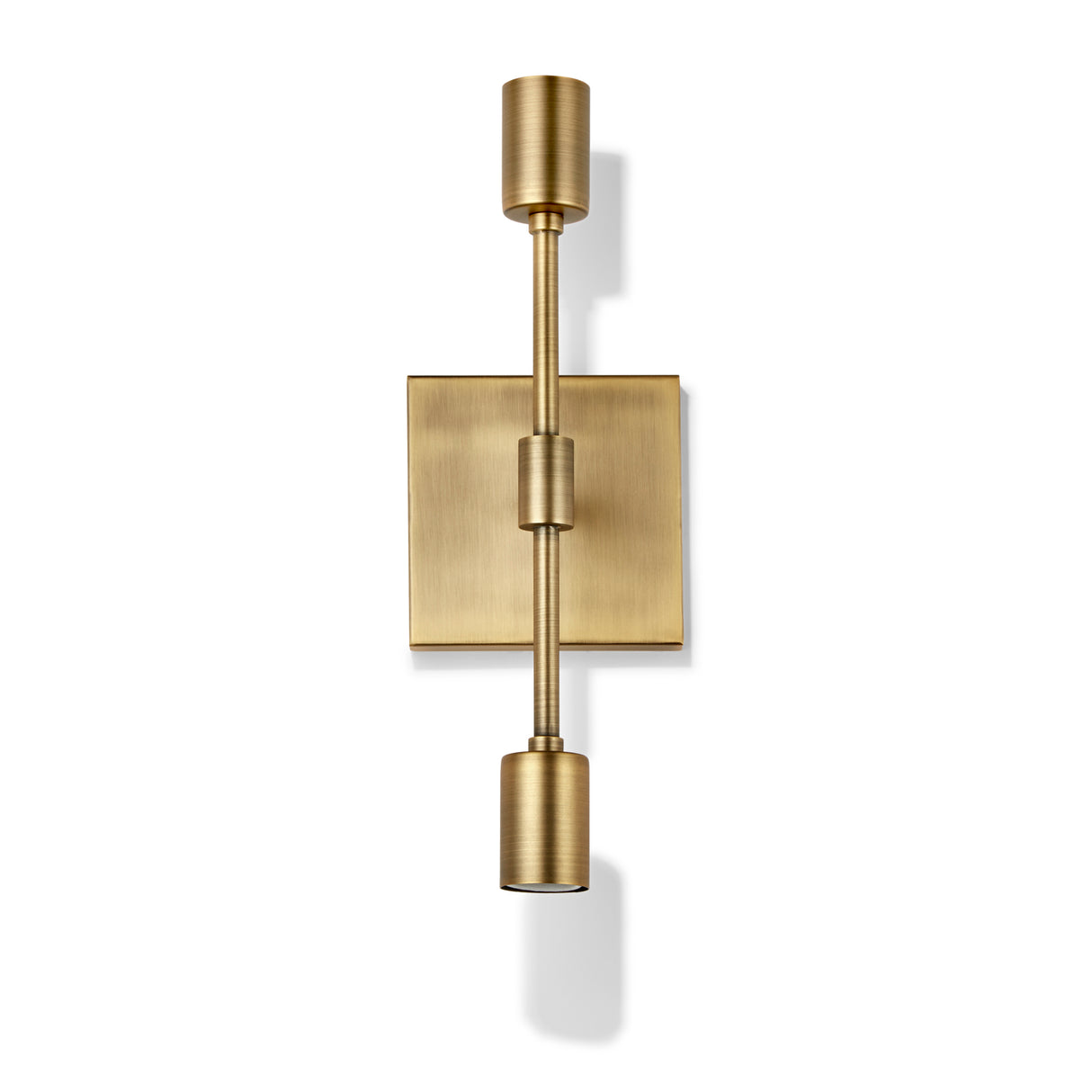 Prospect 2 Light Wall Sconce, Aged Brass