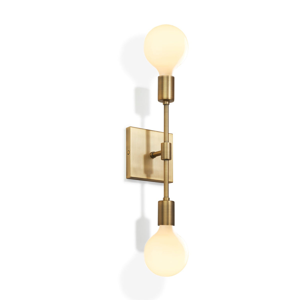 Prospect 2 Light Wall Sconce 14", Aged Brass