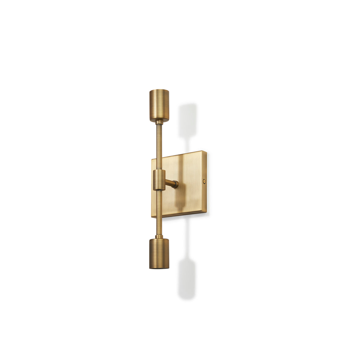 Prospect 2 Light Wall Sconce, Aged Brass