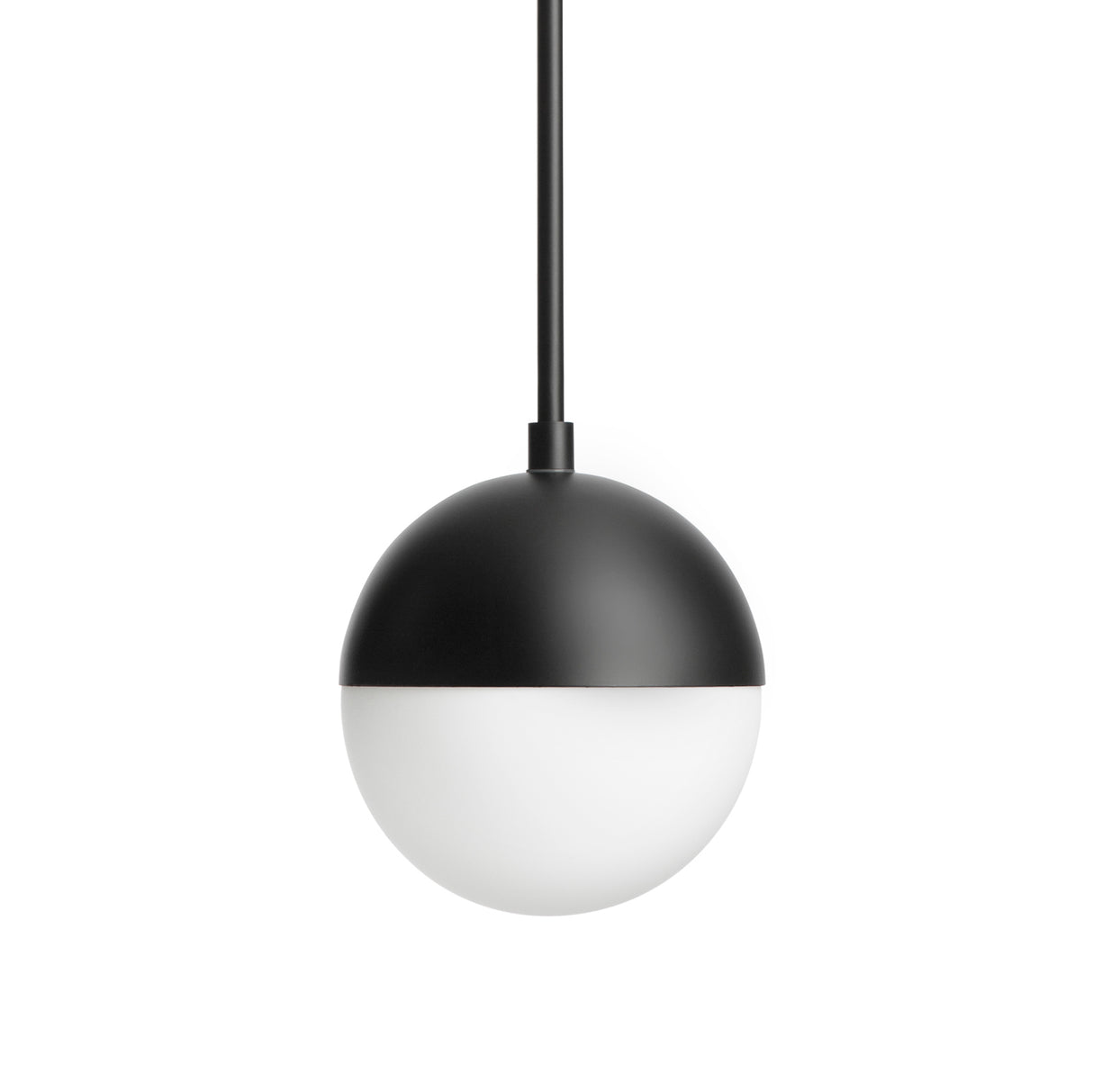 Powell 7" Matte Black Globe Pendant