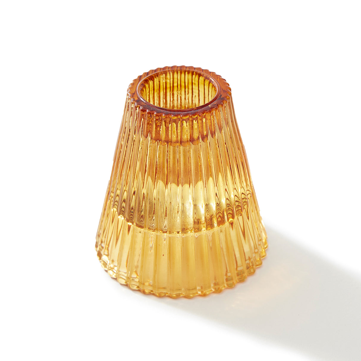 Lucida Reversible Amber Candle Holders, Set of 4