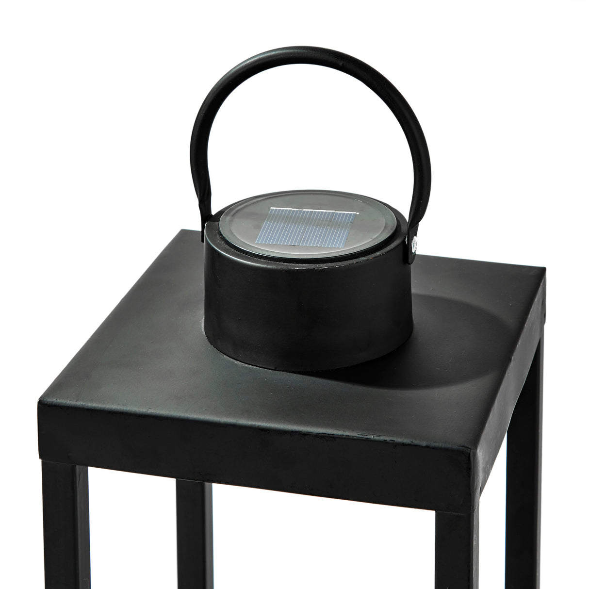 Open Box Velo Metal Lantern with Solar LED Candle, Large