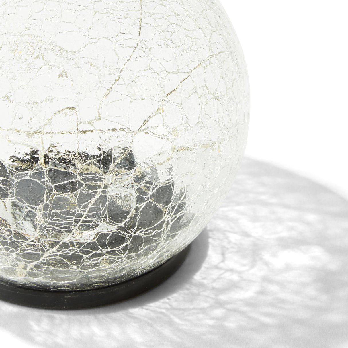 Avalon Solar Crackled Glass Globe, Small