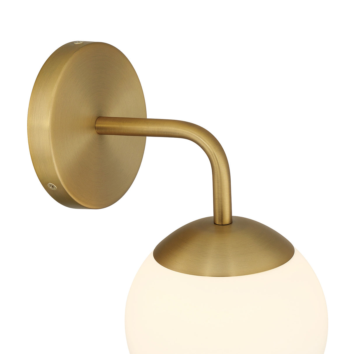 Castell Single Globe Vanity Light, Aged Brass