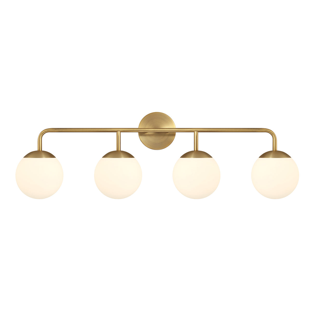 Castell 4 Globe Vanity, Aged Brass