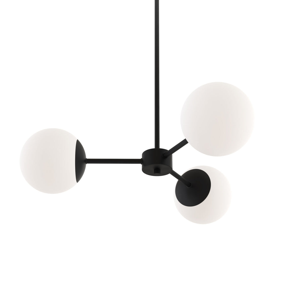Castell 3 Globe Pendant 22.5", Matte Black