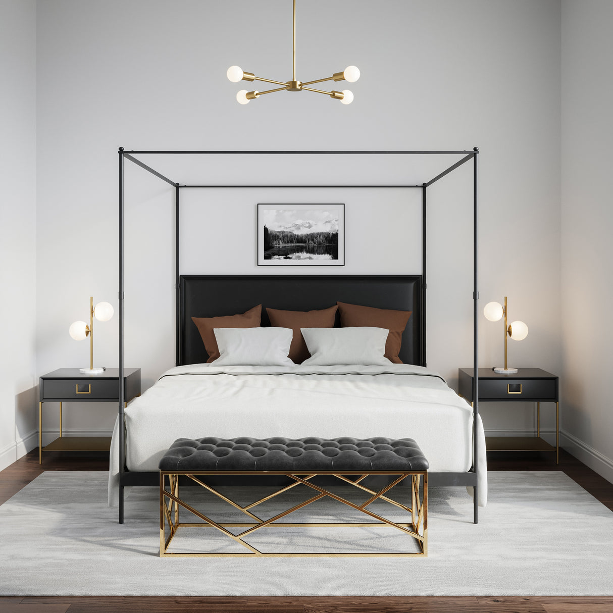 Castell 2 Globe Table Lamp 21", Aged Brass