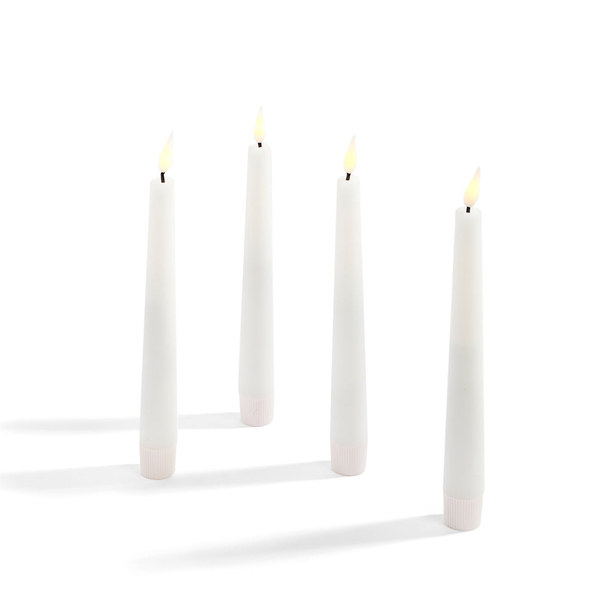 Infinity Wick White 7" Taper Candles, Set of 4