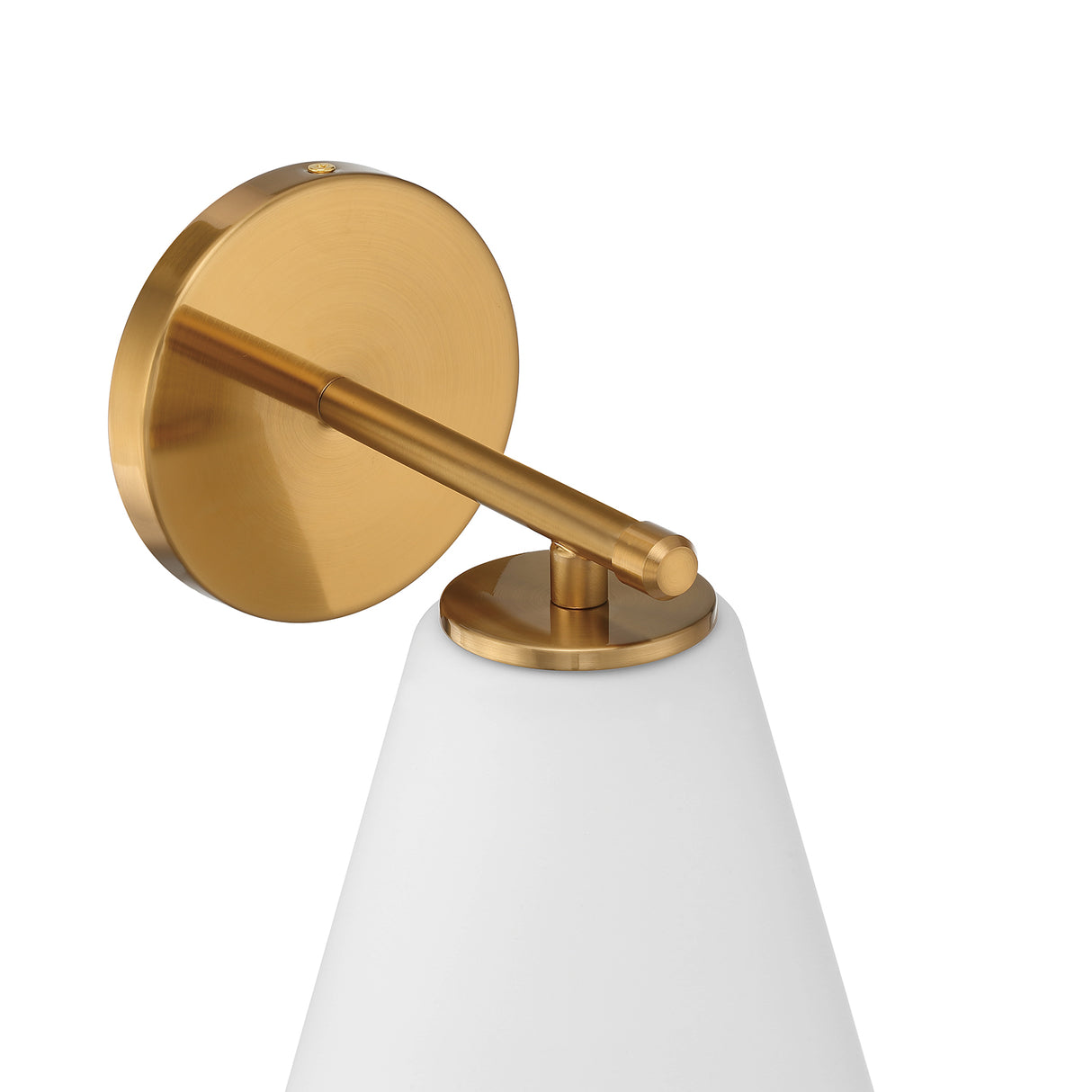 Carlisle Vanity Wall Sconce, Brushed Brass with Opal Glass