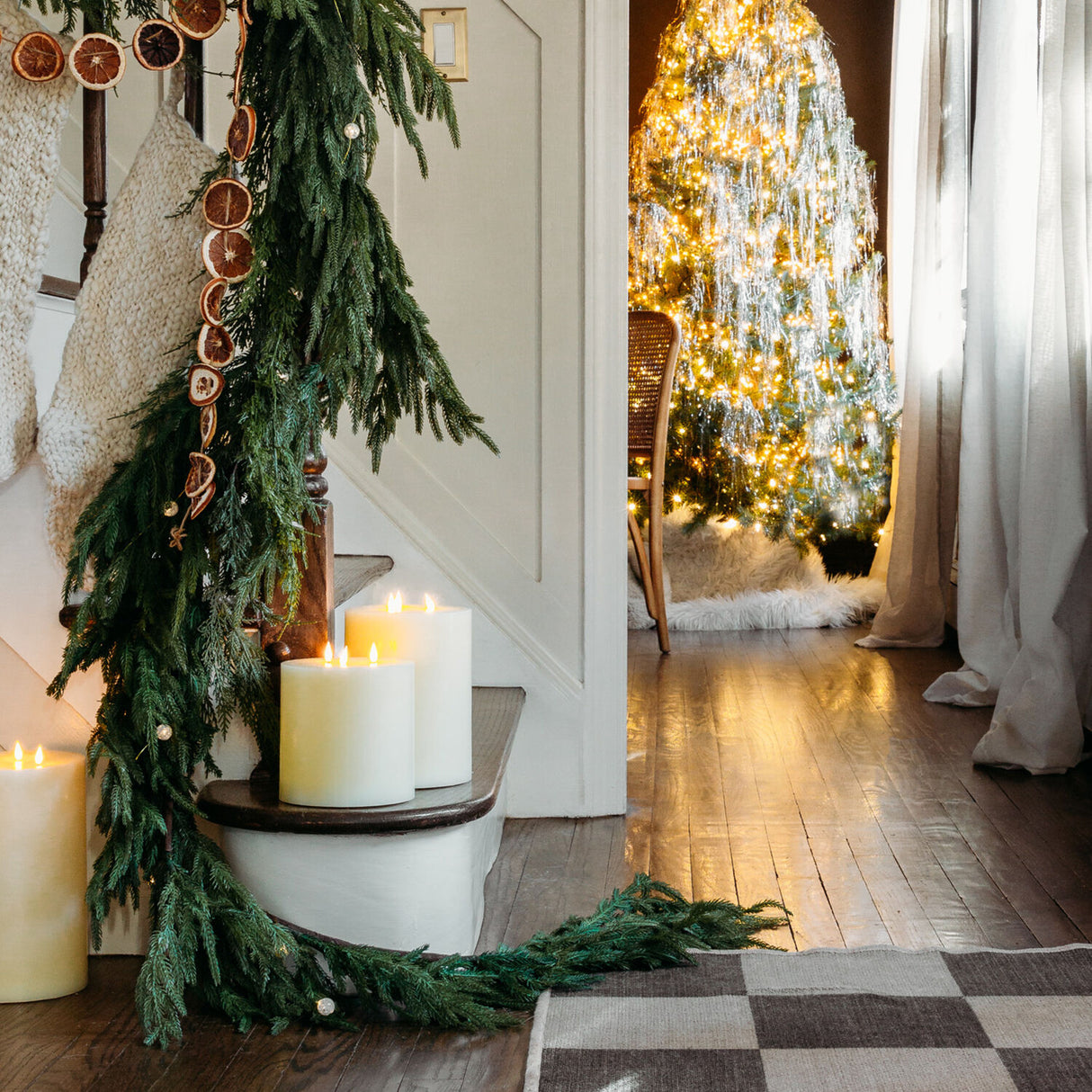 Infinity Wick Ivory 3-LED 6"x6" Pillar Candle