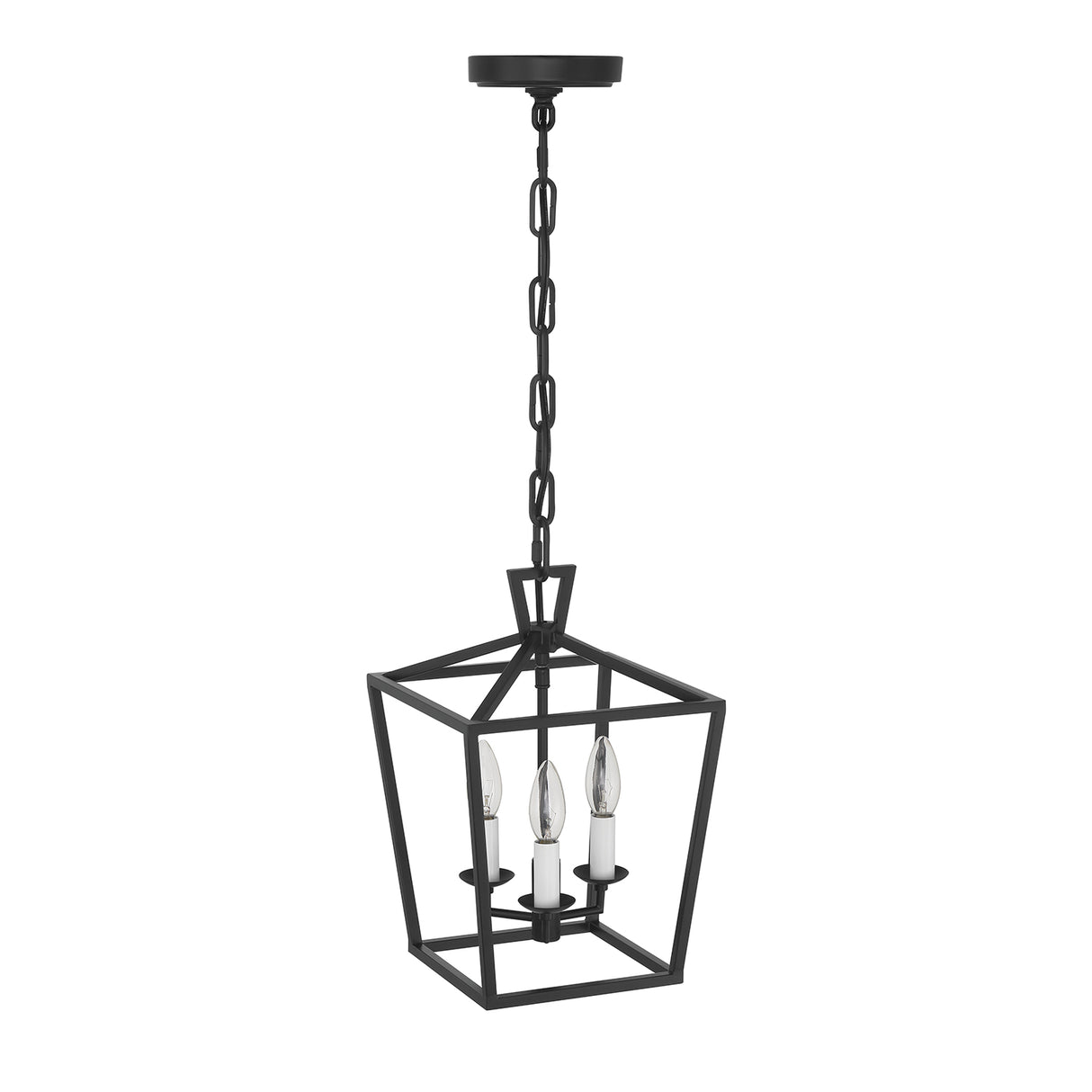 Anover Small Lantern Pendant 9.5", Matte Black
