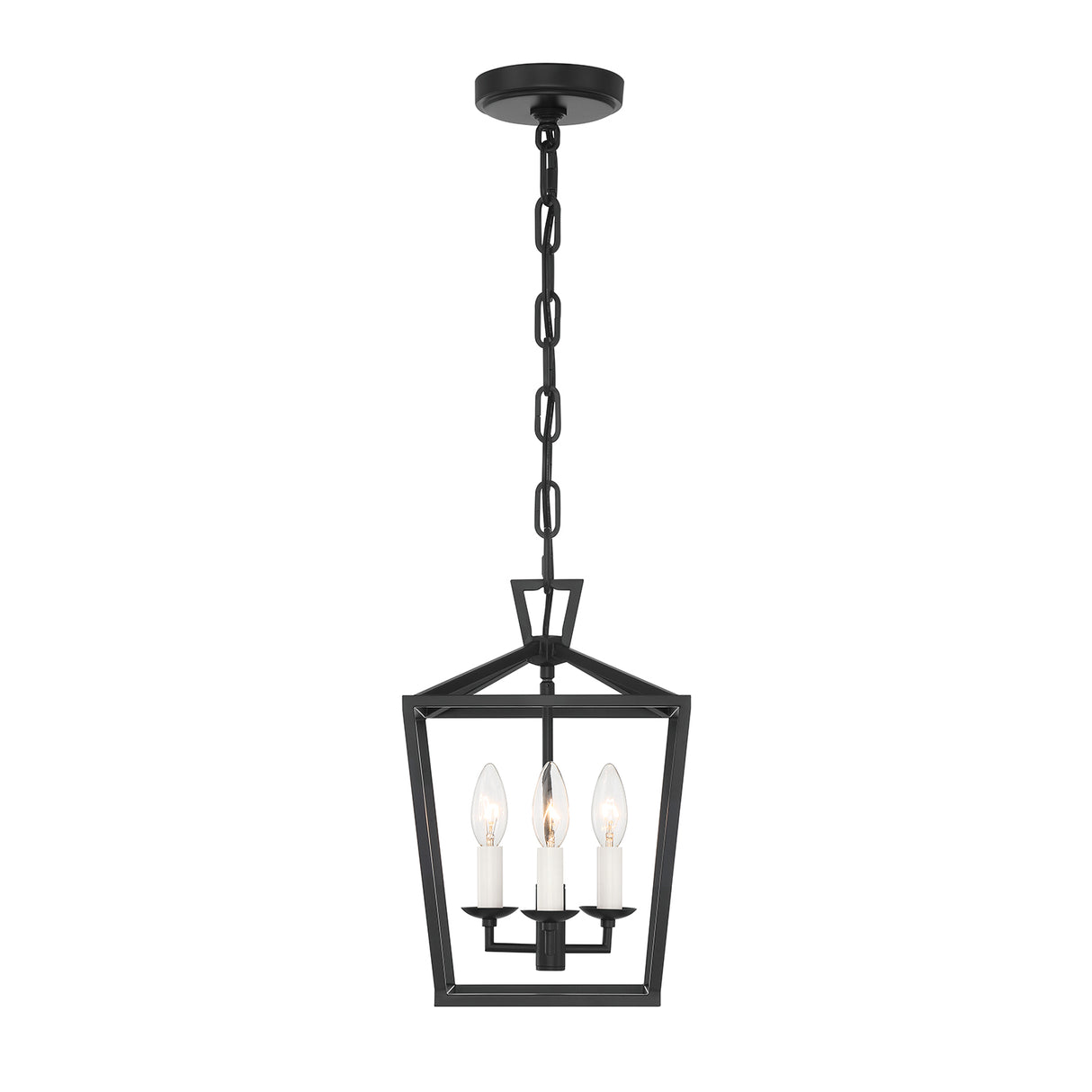 Anover Small Lantern Pendant 9.5", Matte Black