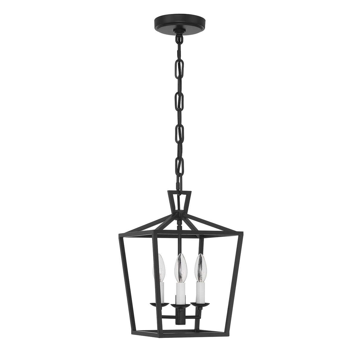 Anover Small Lantern Pendant 9.5", Matte Black