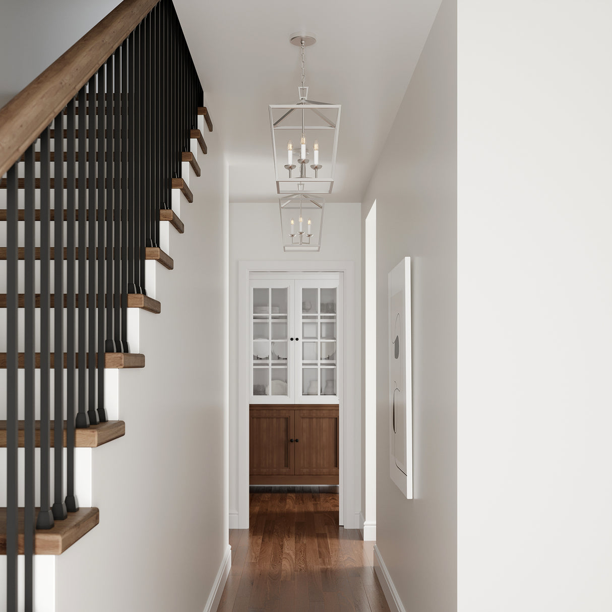 Anover Small Lantern Pendant 9.5", Polished Nickel