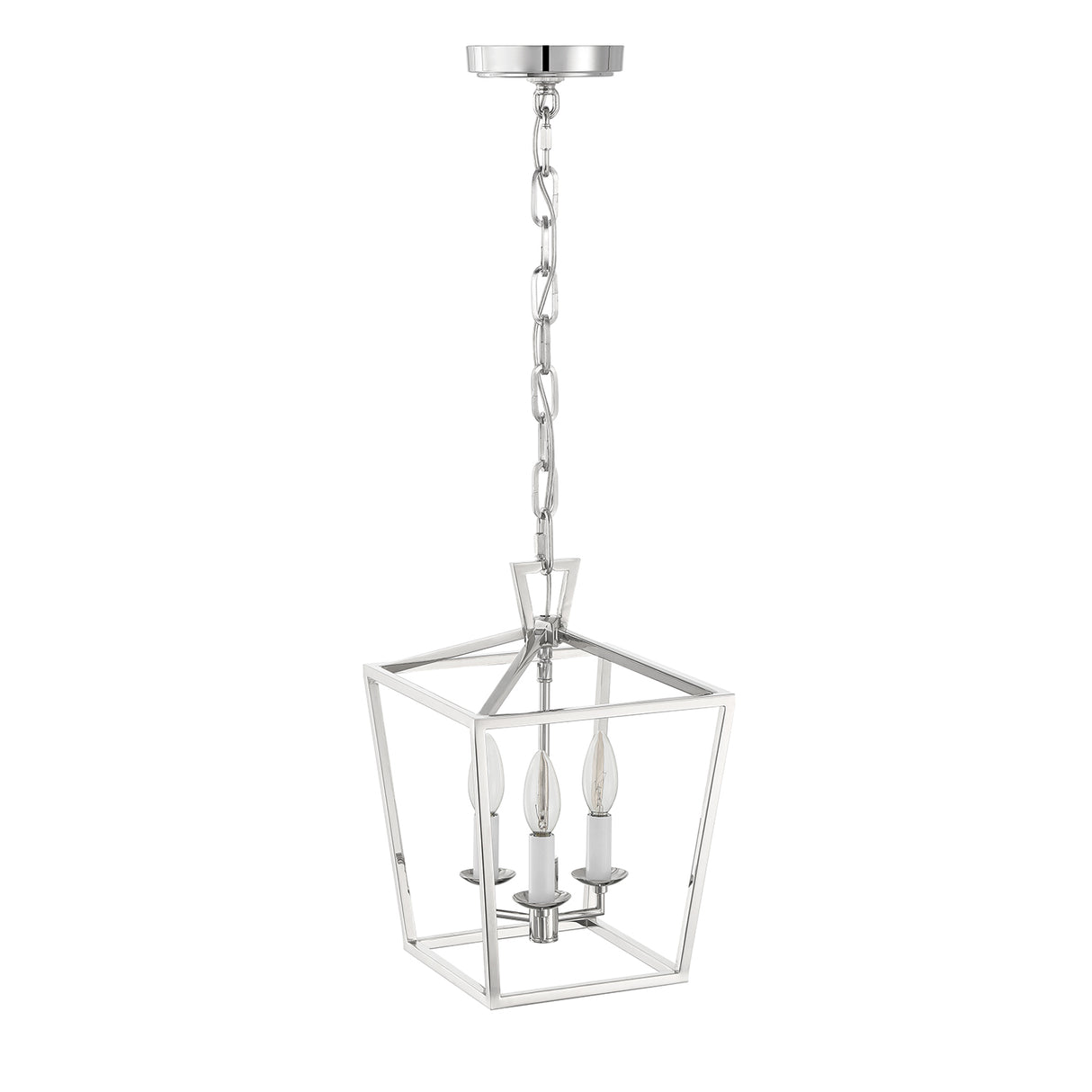 Anover Small Lantern Pendant 9.5", Polished Nickel