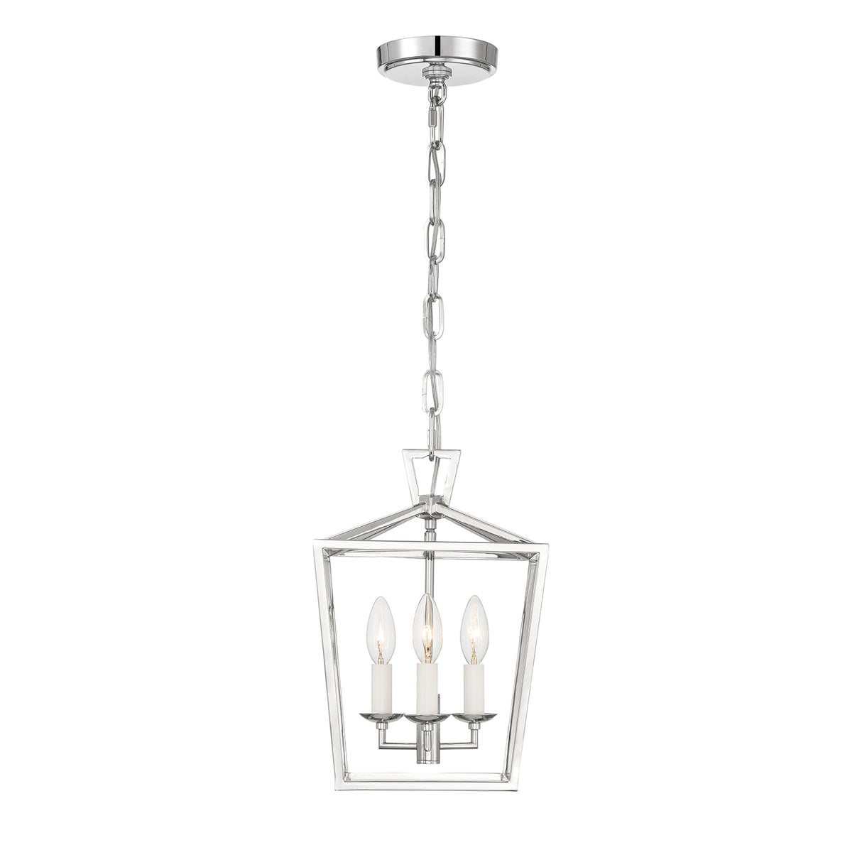 Open Box Anover Small Lantern Pendant 9.5", Polished Nickel