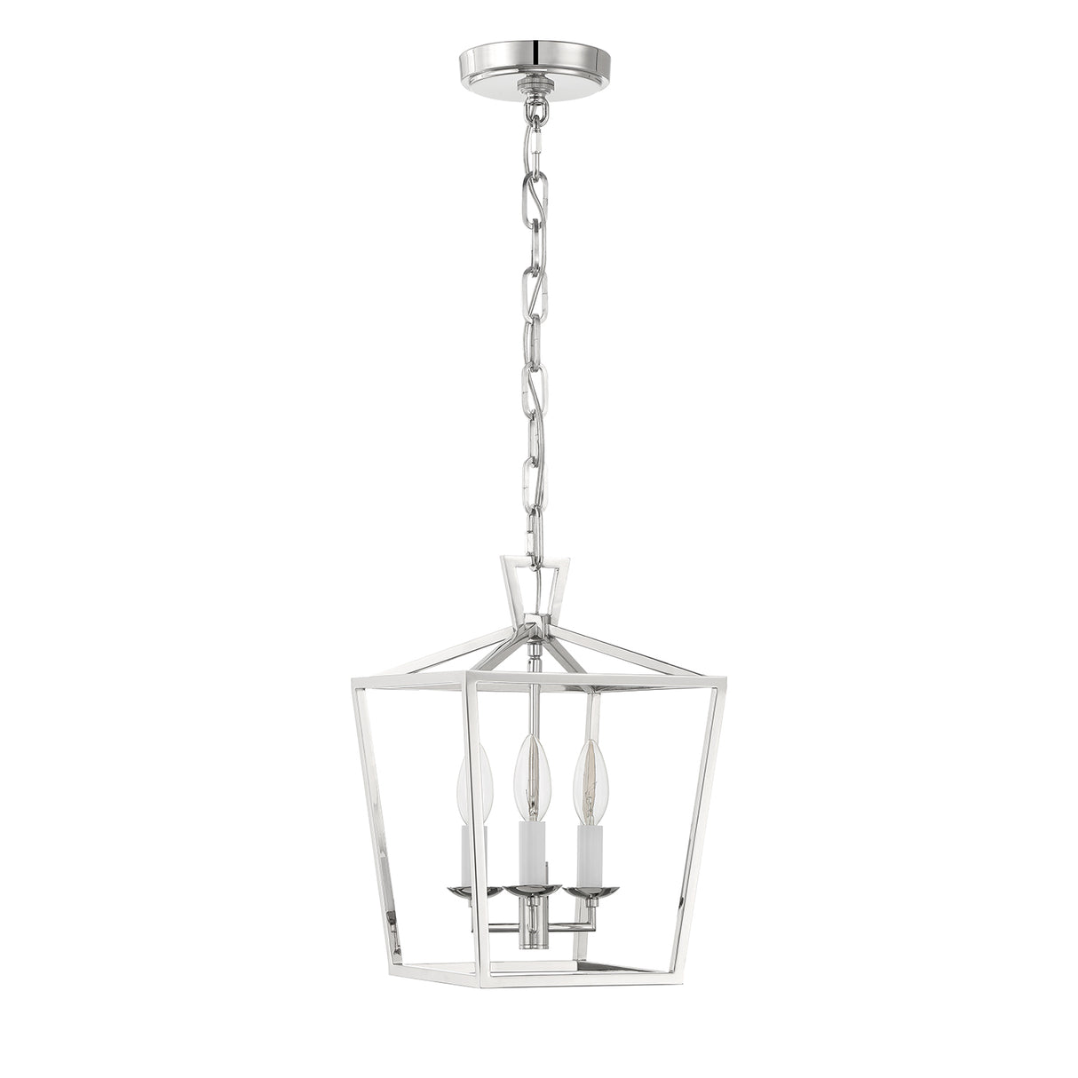 Anover Small Lantern Pendant 9.5", Polished Nickel