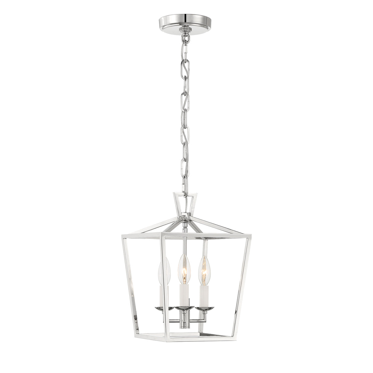 Open Box Anover Small Lantern Pendant 9.5", Polished Nickel
