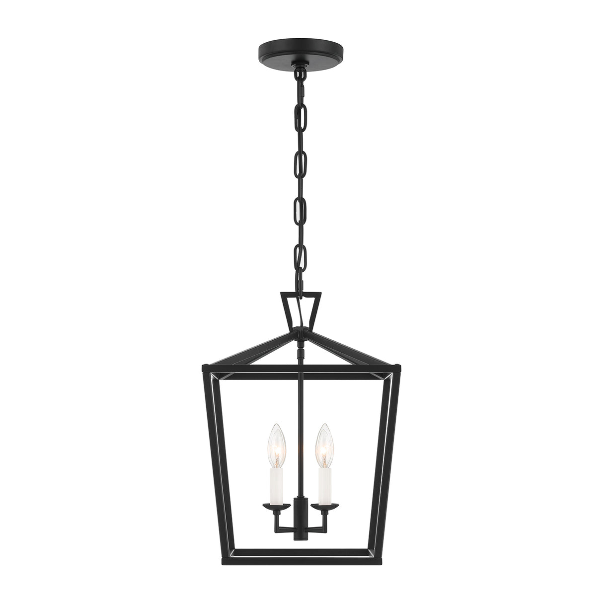 Anover Medium Lantern Pendant 13", Matte Black