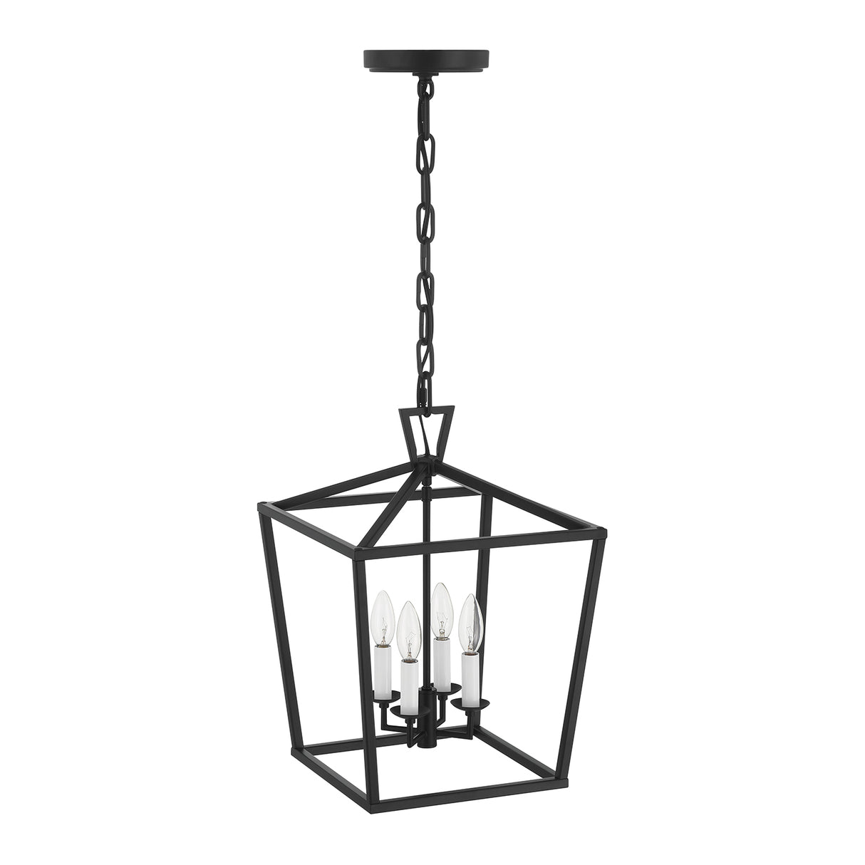 Anover Medium Lantern Pendant 13", Matte Black