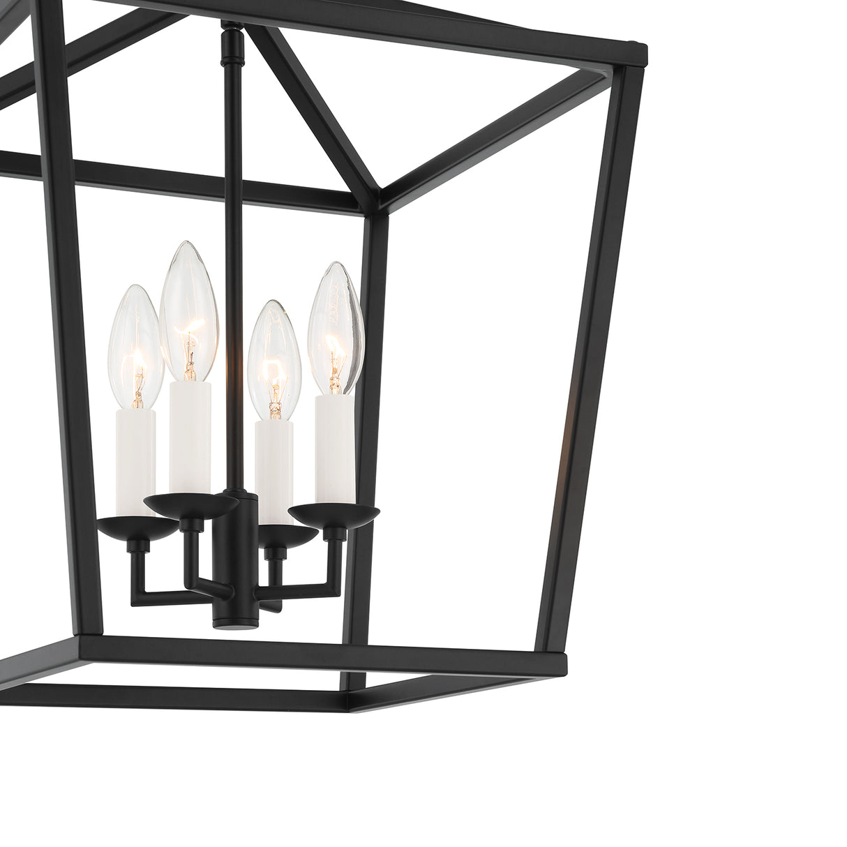 Anover Medium Lantern Pendant 13", Matte Black