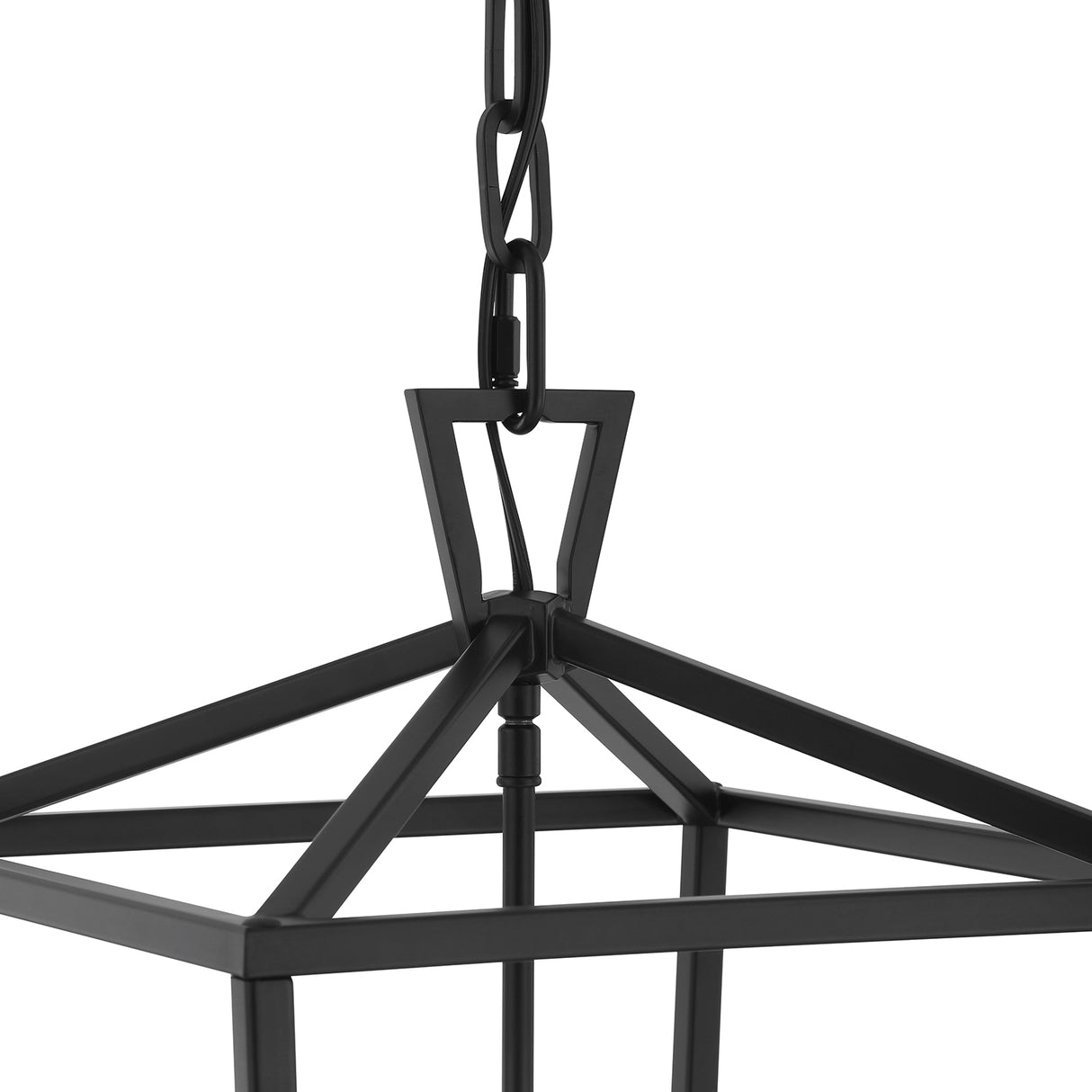 Anover Medium Lantern Pendant 13", Matte Black