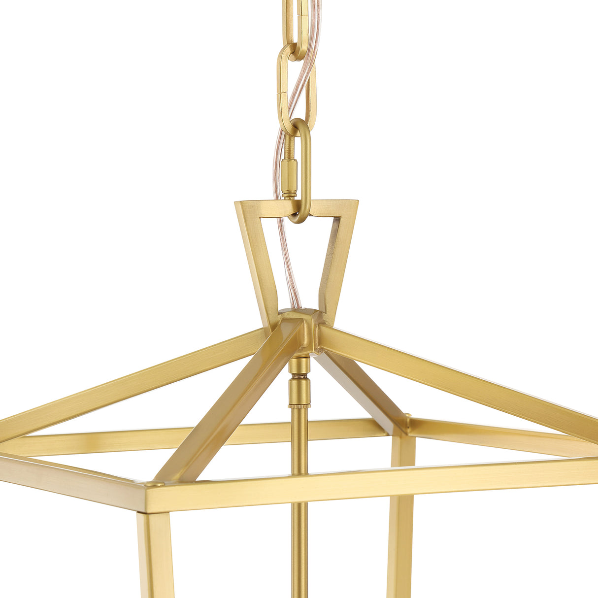 Anover Medium Lantern Pendant 13", Satin Brass