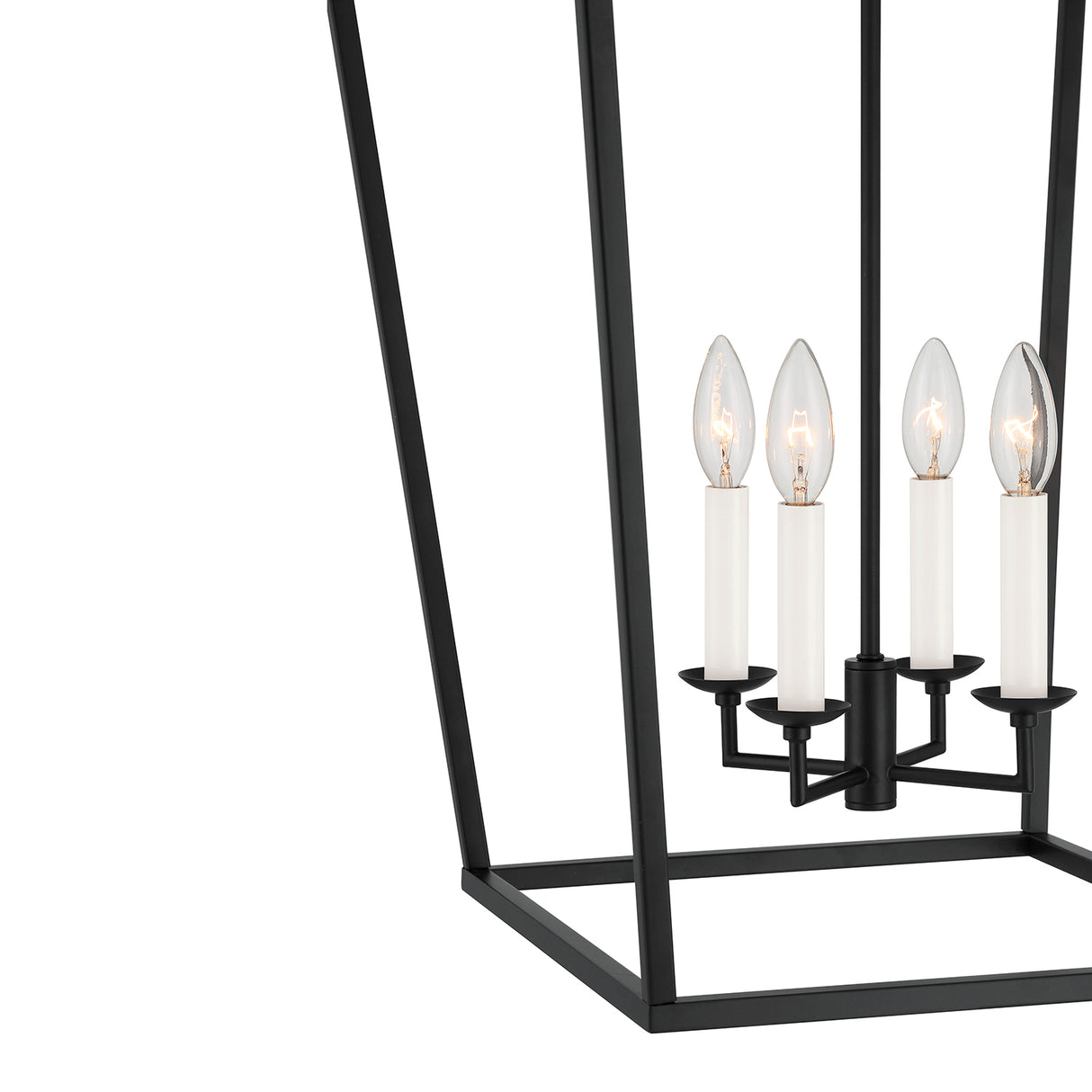 Anover Large Lantern Pendant 17", Matte Black
