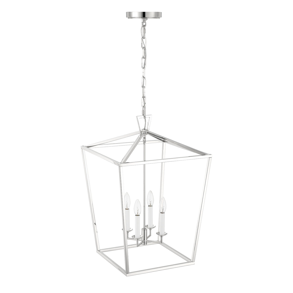Anover Large Lantern Pendant 17", Polished Nickel
