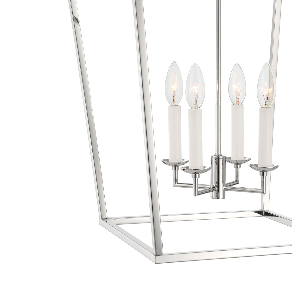 Anover Large Lantern Pendant 17", Polished Nickel