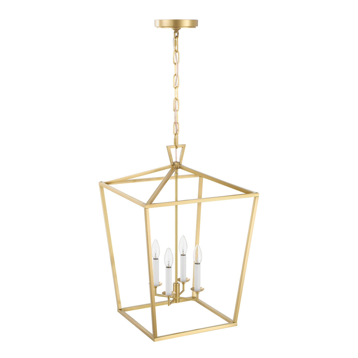Anover Large Lantern Pendant 17", Satin Brass