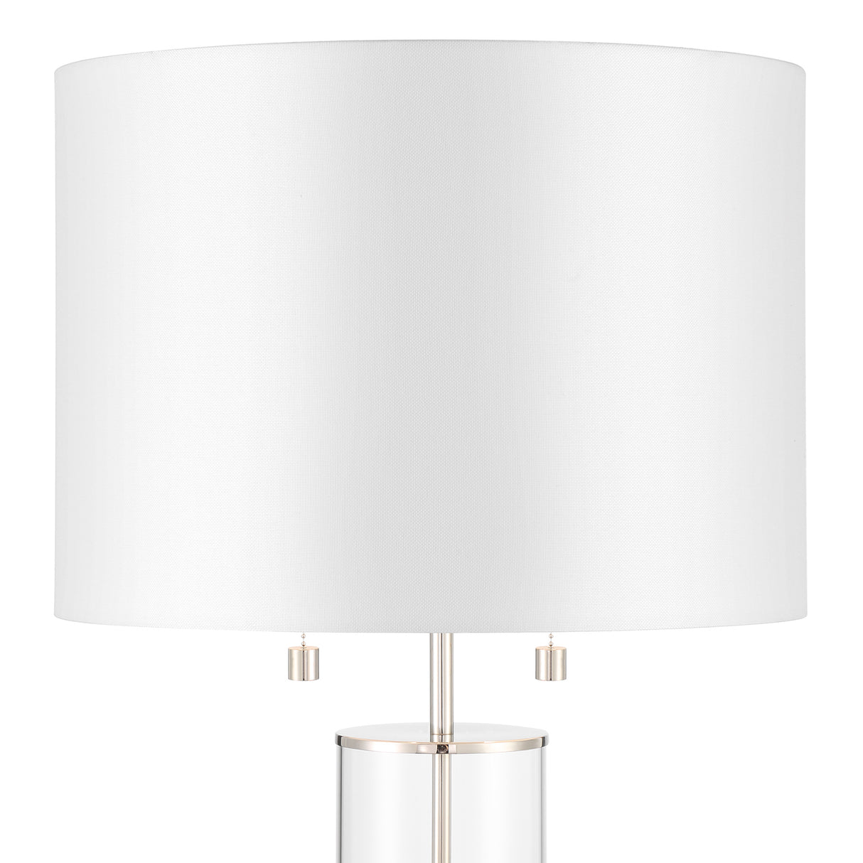 Laurel Glass Cylinder Table Lamp 29", Polished Nickel