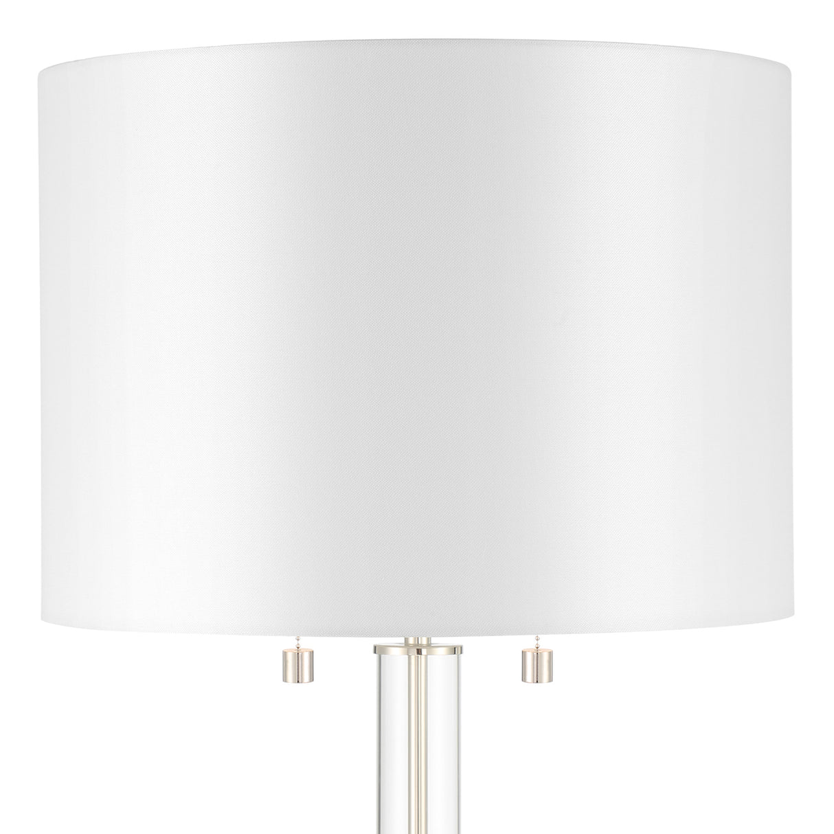 Laurel Glass Cylinder Floor Lamp, Polished Nickel