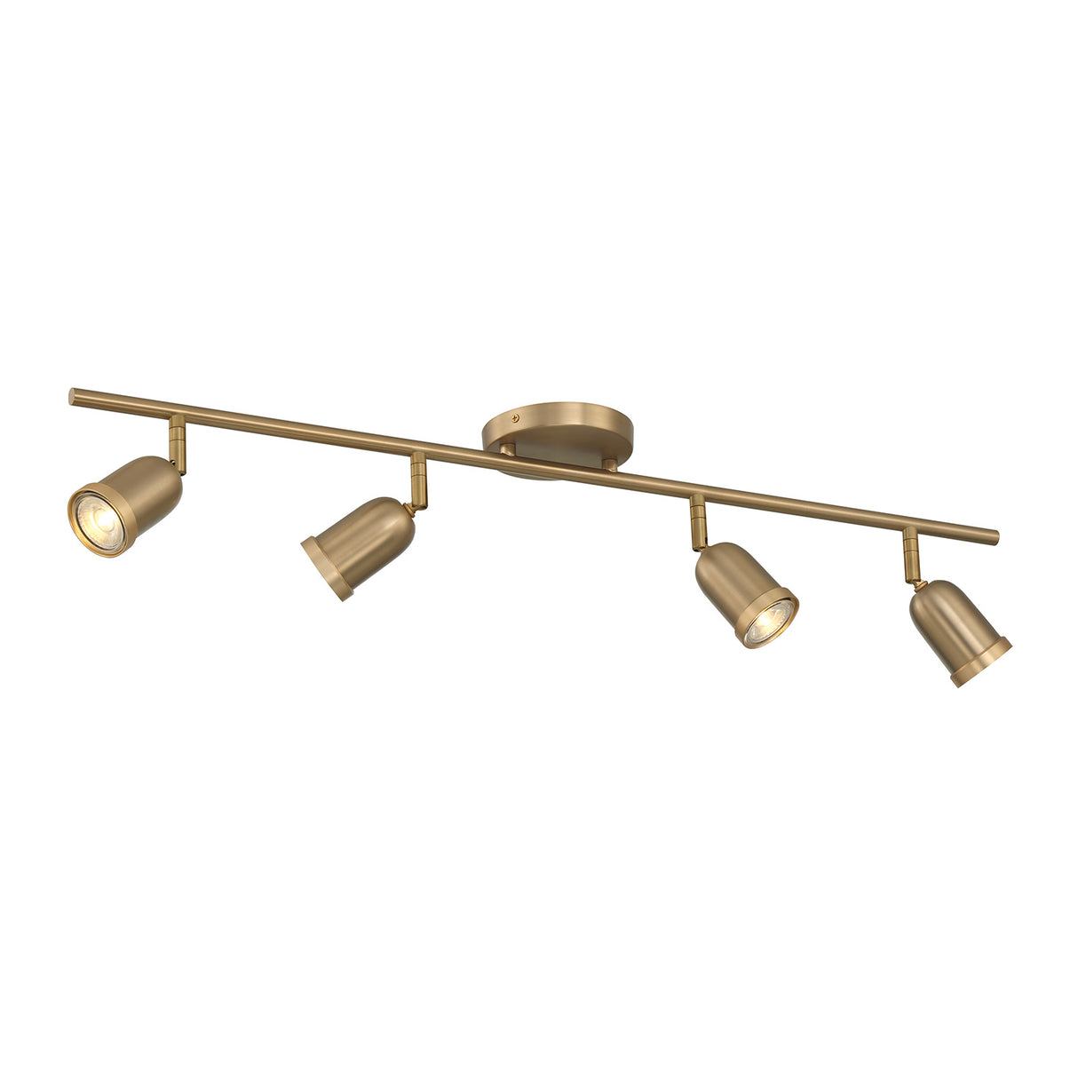 Bixby 32" 4-Light Fixed Track Light, Brushed Brass