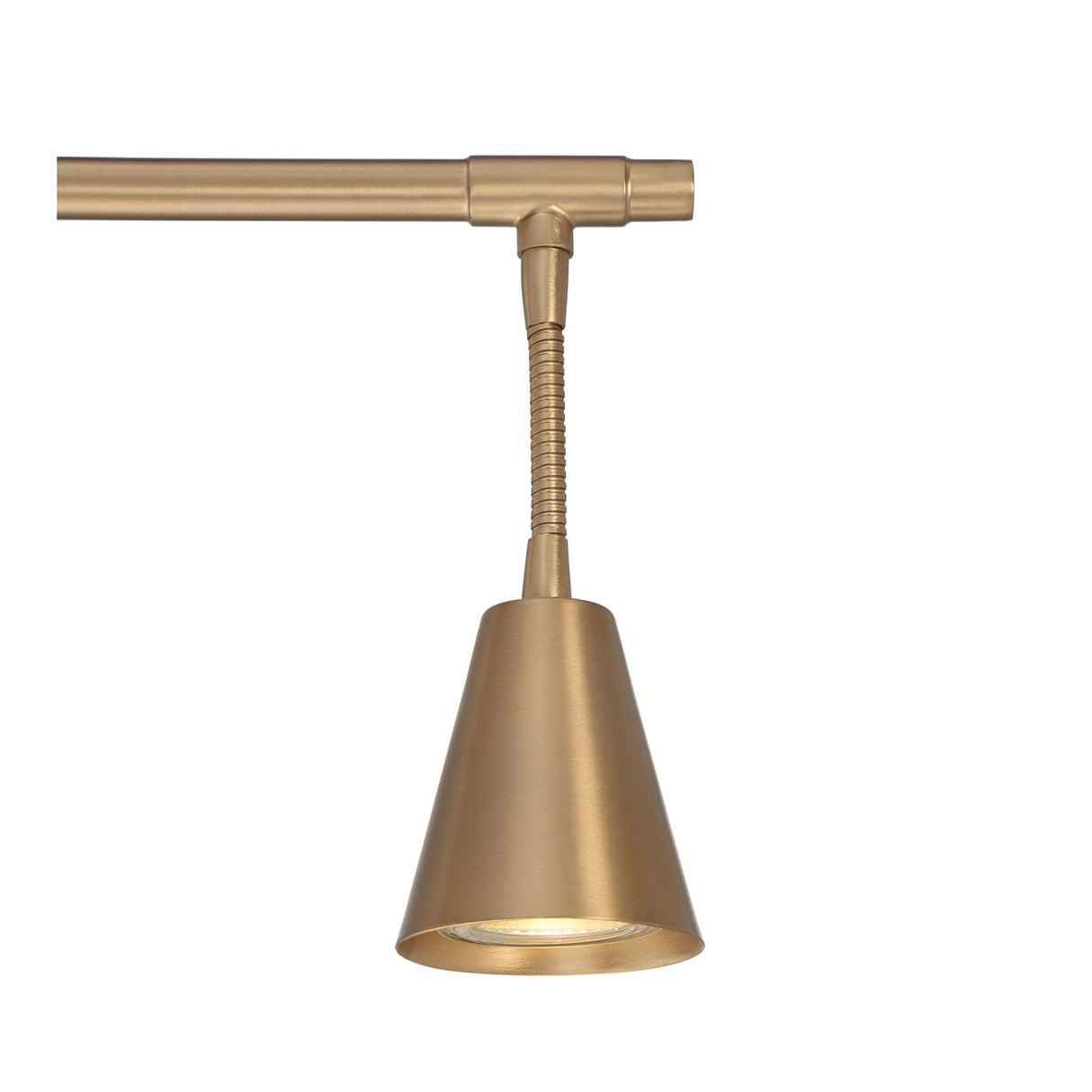Hudson 32" 4-Light Fixed Track Light, Brushed Brass