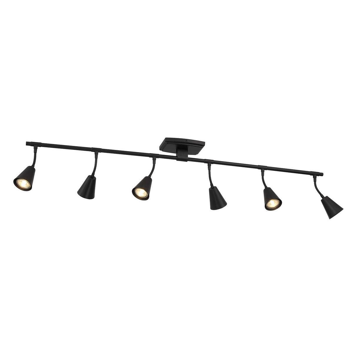Hudson 44" 6-Light Fixed Track Light, Matte Black