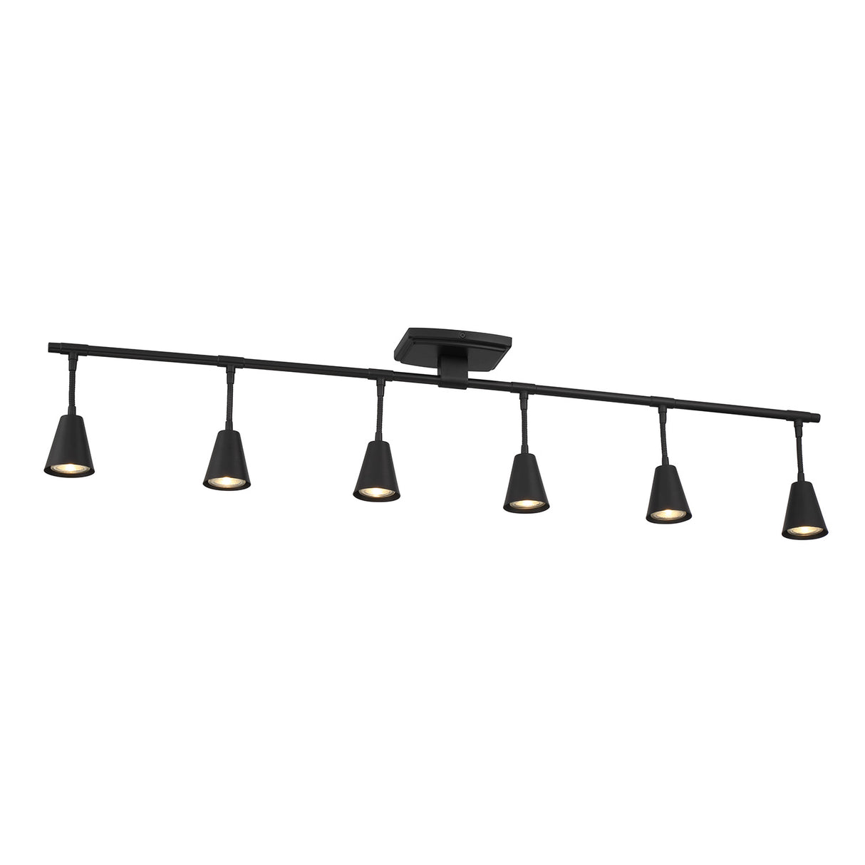 Hudson 44" 6-Light Fixed Track Light, Matte Black