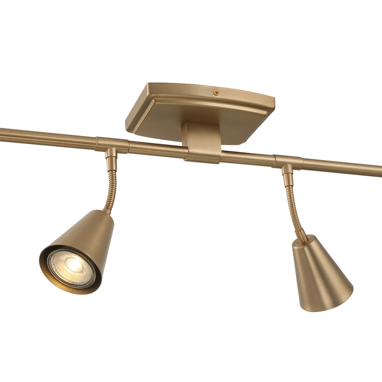 Hudson 44" 6-Light Fixed Track Light, Brushed Brass