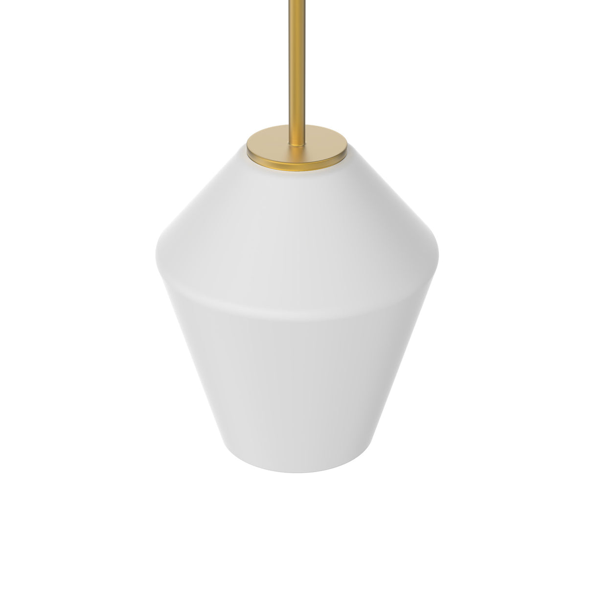 Eva 8" Opal Diamond Pendant, Satin Brass
