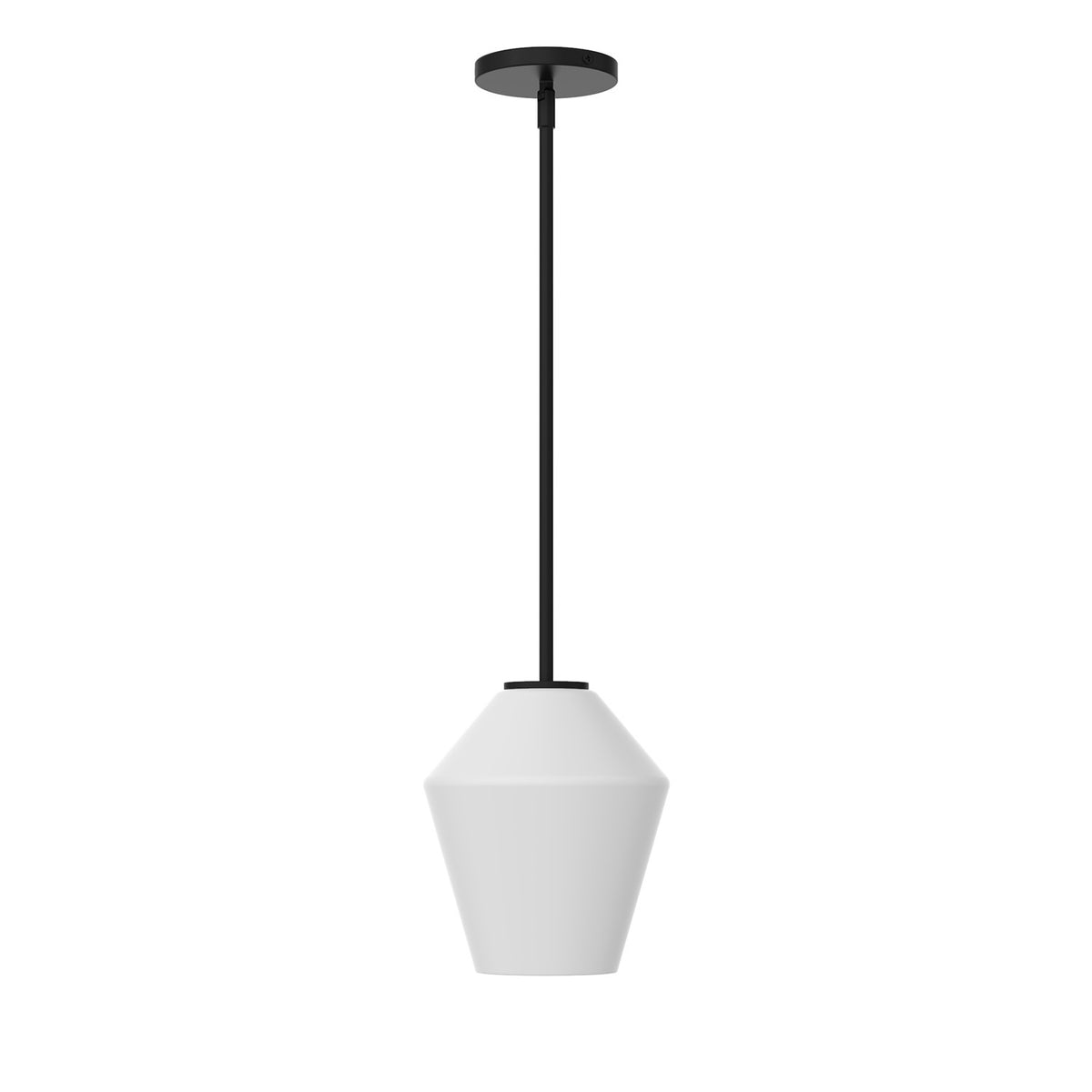 Eva 8" Opal Diamond Pendant, Matte Black