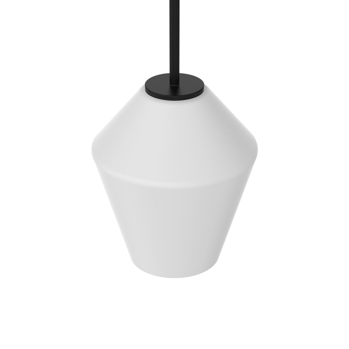 Eva 8" Opal Diamond Pendant, Matte Black
