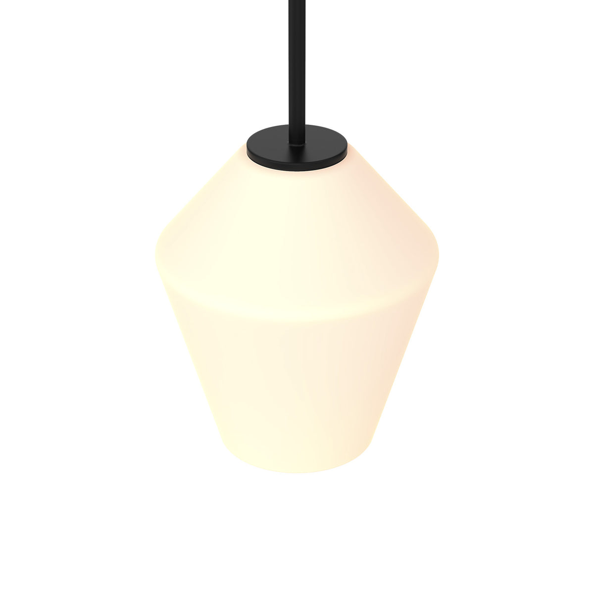 Eva 8" Opal Diamond Pendant, Matte Black
