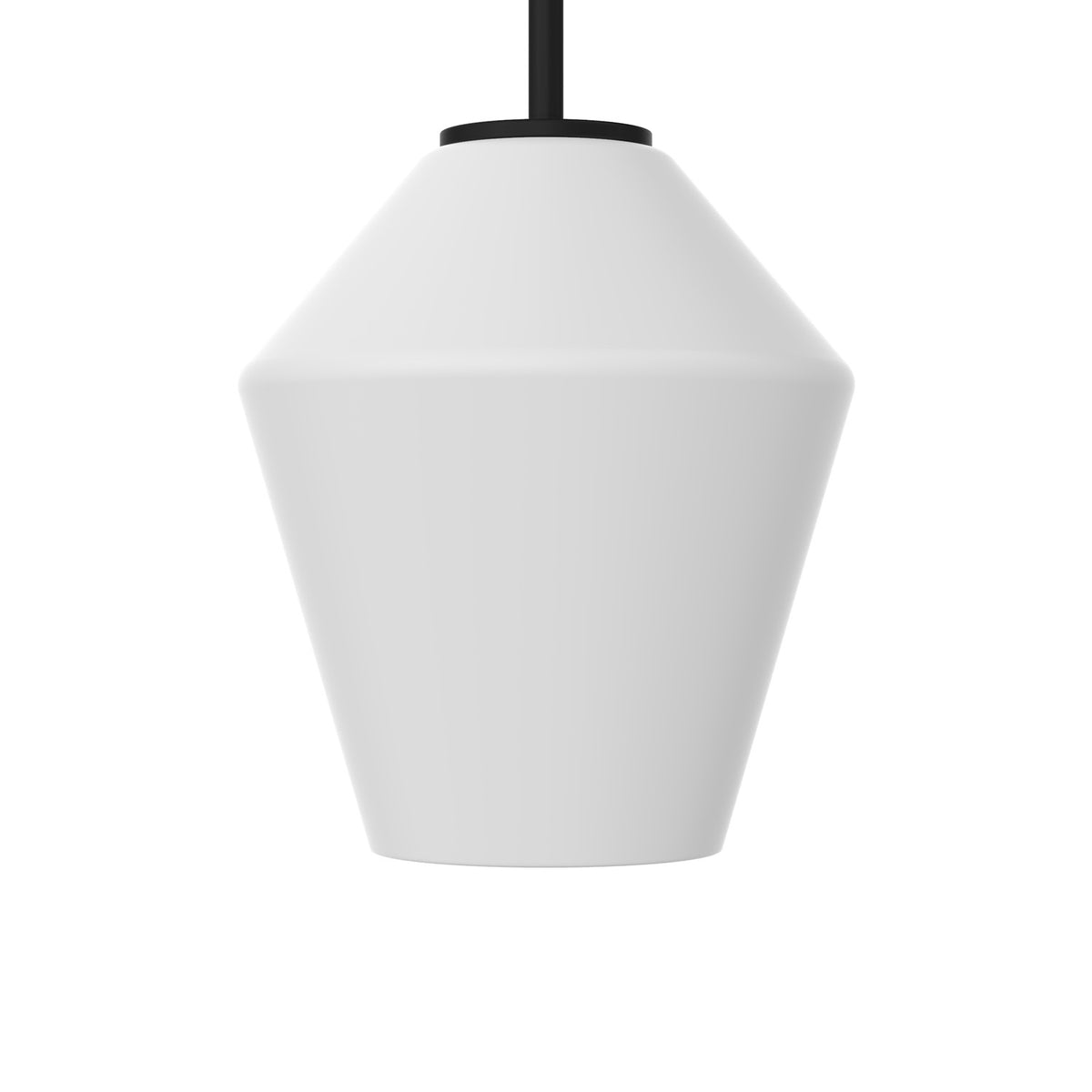 Eva 8" Opal Diamond Pendant, Matte Black